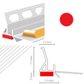 PORTAINTONACO ROSSO PER FINESTRA MT.2.5