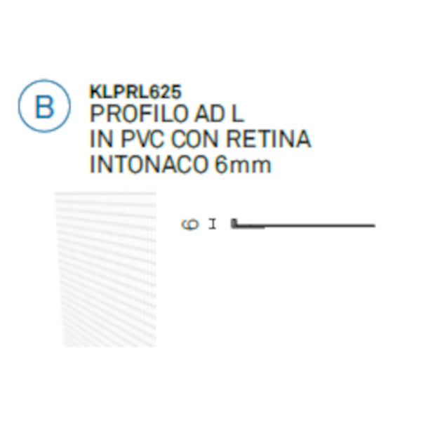 PROF. AD L IN PVC E RETINA - INTONACO 6 MM MT.2.5